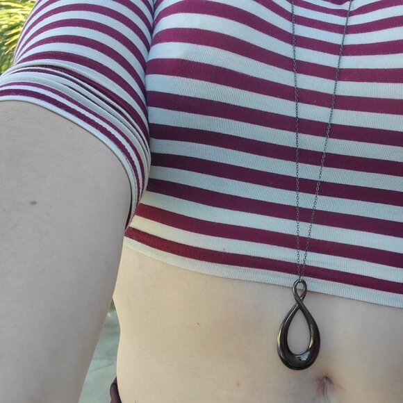 Infinity Metal Necklace with long Chain ⏱ ⏲ ⏰ 🕰 - Picture 1 of 5
